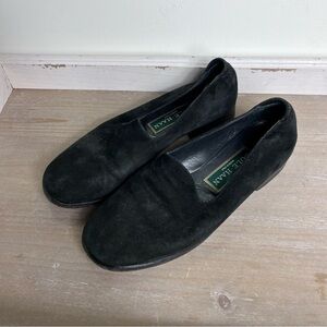 Cole Haan Vintage Made In Italy Womens Black Suede Loafers Size 5